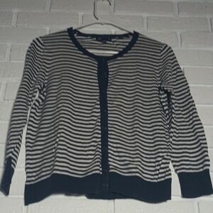 GAP Striped Navy and White Women's Sweater Size Medium
